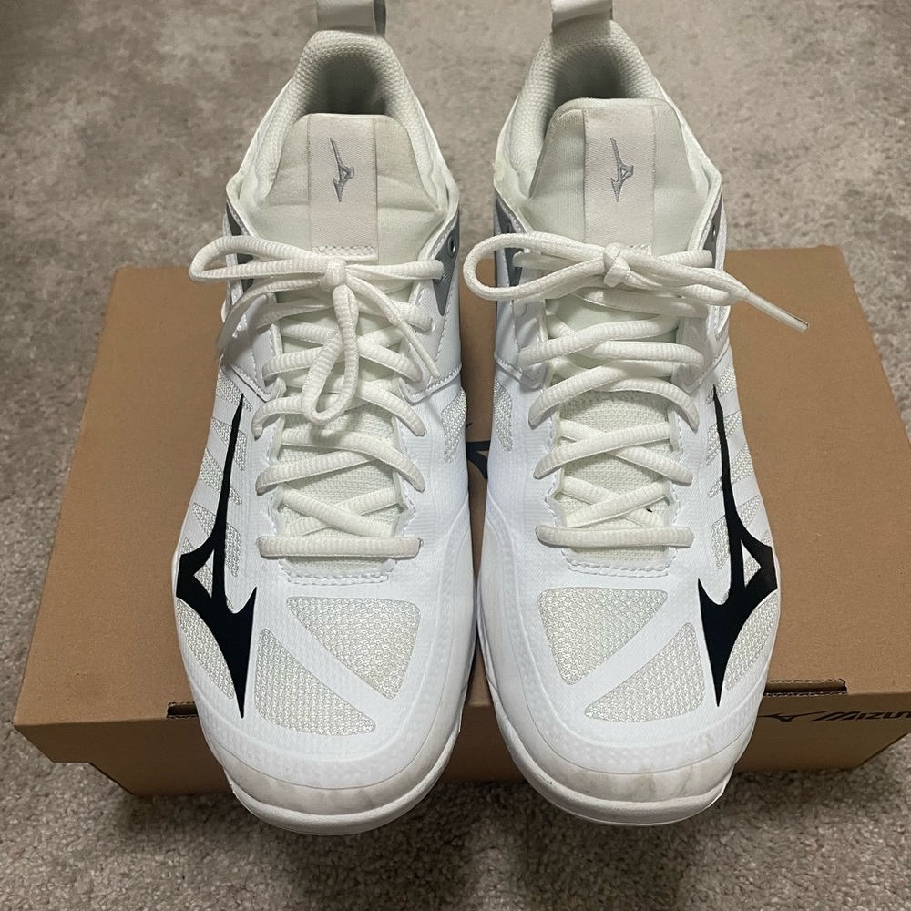 Mizuno Wave Dimension Volleyball Shoes - White and Black